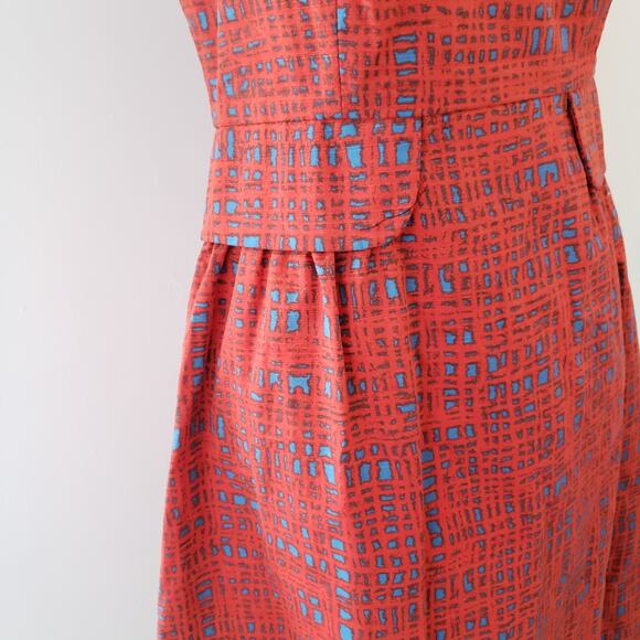 Tabitha Convertible Fit & Flare Dress Red Blue Summer Square Neck Women 10 - Picture 6 of 12